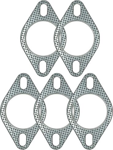 5 PCS 2-Bolt 2.5 Inch Exhaust Flange Gasket Turbo/Manifold/Header Down/Dump Pipe Flange, High Temperature Graphite for Headers, Catback, Axleback, MLSG High Temp Exhaust Gasket (63.5mm) in Saudi Arabia