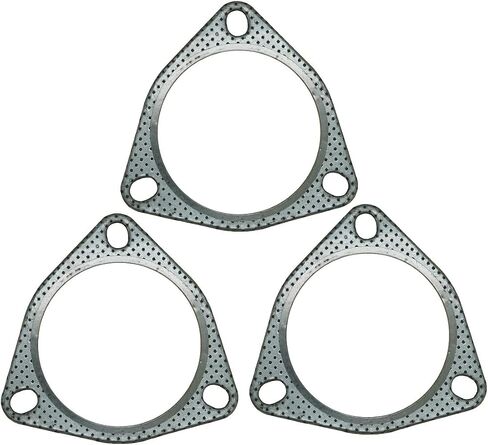 3-Bolt 3.5 inch Exhaust Flange Gasket Turbo/Manifold/Header Down/Dump Pipe Flange, High Temperature Graphite for Headers, Catback, Axleback, MLSG High Temp Exhaust Gasket （3-Pack) (89mm) in Saudi Arabia