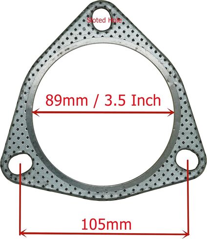 3-Bolt 3.5 inch Exhaust Flange Gasket Turbo/Manifold/Header Down/Dump Pipe Flange, High Temperature Graphite for Headers, Catback, Axleback, MLSG High Temp Exhaust Gasket （3-Pack) (89mm) in Saudi Arabia