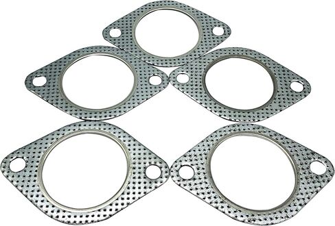 2-Bolt Exhaust Flange Gasket Turbo/Manifold/Header Down/Dump Pipe Flange, High Temperature Graphite for Headers, Catback, Axleback, MLSG High Temp Exhaust Gasket (5-Pack) (2-7/16" (62mm) in Saudi Arabia