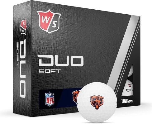 WILSON Staff 2023 Duo Soft NFL Golf Balls - 12 Balls, White, Chicago Bears in Saudi Arabia