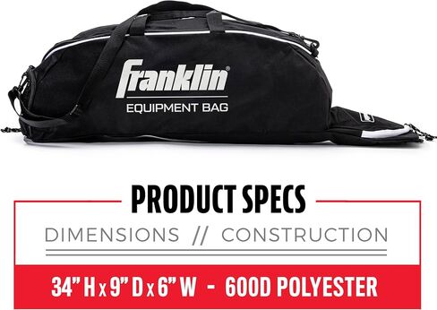 Franklin Sports Youth Baseball Bat Bag - Kids Teeball, Softball, Baseball Equipment Bag - Holds Bat, Helmet, Cleats and More in Saudi Arabia