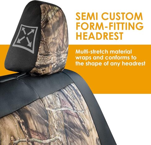 أغطية مقاعد LPI Truck Mossy Oak شديدة التحمل للمقاعد الأمامية؛ يناسب سيارات الدفع الرباعي أو الشاحنات بالحجم الكامل؛ يشتمل على جيوب تخزين أمامية وخلفية، ومنظم مدمج على طراز مولي؛ مقاس شبه مخصص؛ 2 قطعة in Kuwait