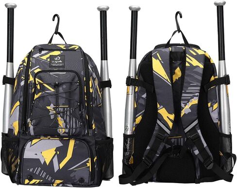 Sports Baseball&Softball Bat Bag For Youth｜Adults, Baseball Equipment Backpack Bag with Shoe Compartment,Fence Hook,Holds Bat, Helmet, Glove in Kuwait