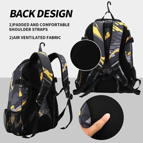 Sports Baseball&Softball Bat Bag For Youth｜Adults, Baseball Equipment Backpack Bag with Shoe Compartment,Fence Hook,Holds Bat, Helmet, Glove in Kuwait