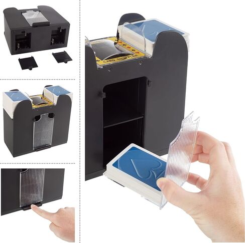 Automatic Card Shuffler - Battery-Operated 6-Deck Playing Card Dispenser - Game Night and Casino Accessories by Trademark Poker in Saudi Arabia