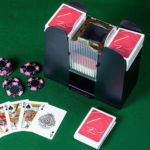Automatic Card Shuffler - Battery-Operated 6-Deck Playing Card Dispenser - Game Night and Casino Accessories by Trademark Poker in Saudi Arabia