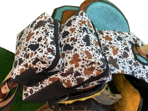 Showman Cow Print Insulated Horn Bag w/Water Bottles in Saudi Arabia
