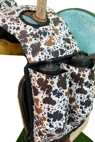 Showman Cow Print Insulated Horn Bag w/Water Bottles in Saudi Arabia