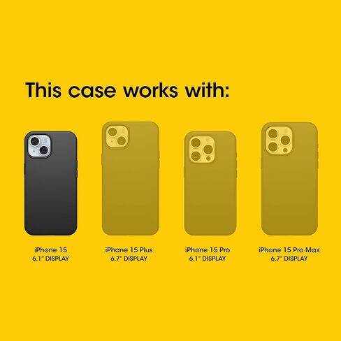 حافظة Otterbox iPhone 15 وiPhone 14 وiPhone 13 Commuter Series - سوداء، نحيفة ومتينة، مناسبة للجيب، مع حماية للمنافذ in Kuwait