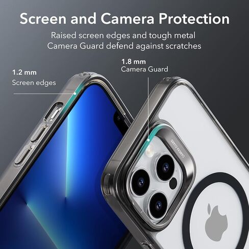 ESR for iPhone 15 Pro Max Case, Compatible with MagSafe, Military-Grade Protective Case, Built-in Stash Stand Phone Case, Scratch-Resistant Back Cover, Classic Series, Clear in Kuwait