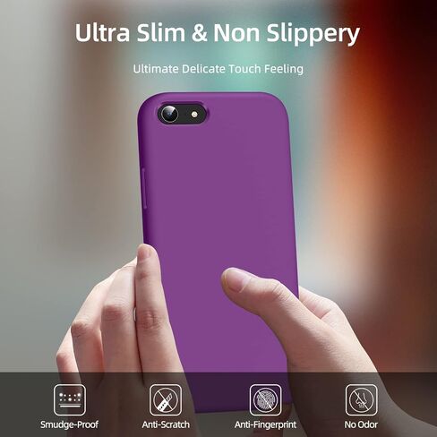 Dssairo [3 في 1 لهاتف iPhone SE 2022/3rd/2020/2nd gen، iPhone 7/8، مع واقي شاشة من قطعتين، حافظة هاتف واقية مقاومة للصدمات من السيليكون السائل [بطانة من الألياف الدقيقة] (أخضر جبال الألب) in Saudi Arabia