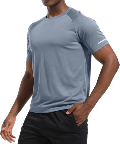 Holure Men's Mesh Quick-Dry Short Sleeve Workout T-Shirt in Kuwait