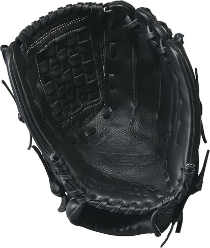 قفازات Louisville Slugger Xeno Softball، اليد اليمنى، 12 بوصة، أسود/أبيض in Saudi Arabia