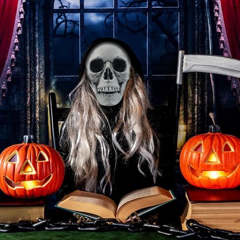 رأس جمجمة كبير لديكور الهالوين، رأس هيكل عظمي بشري، ديكور جمجمة بلاستيكي 1:1، نموذج طبق الأصل لعظم الرأس، نموذج رأس بشري واقعي لحفلات الهالوين، ديكور منزلي، مقبرة مخيف، 7.9 × 5.9 بوصة in Kuwait