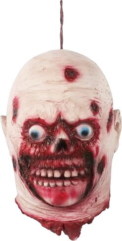 دعائم تزيين الهالوين، رأس مقطوعة مخيفة معلقة بالحجم الطبيعي، رأس زومبي من اللاتكس الدموي للمنزل المسكون، ديكور حفلات الهالوين in Kuwait