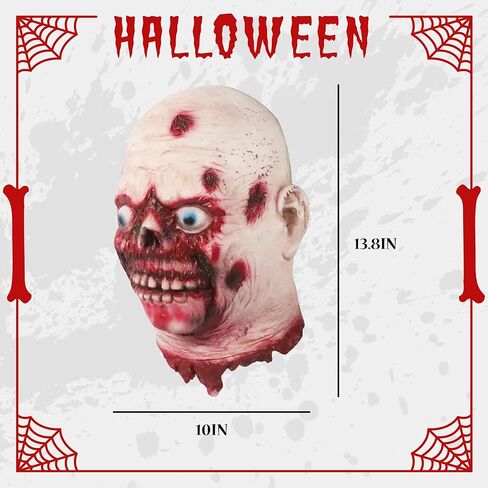 دعائم تزيين الهالوين، رأس مقطوعة مخيفة معلقة بالحجم الطبيعي، رأس زومبي من اللاتكس الدموي للمنزل المسكون، ديكور حفلات الهالوين in Kuwait