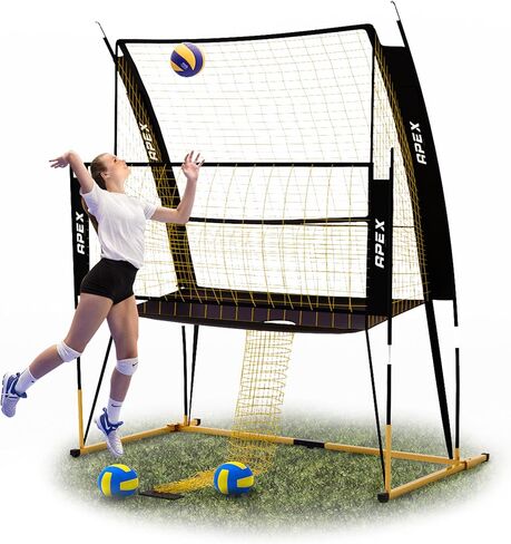 Apex Sports Volleyball Training Net System - Sturdy, Adjustable, and Portable | Improve Accuracy, Technique, and Skills | Ideal for Indoor/Outdoor Use | Easy Assembly & Storage | in Saudi Arabia