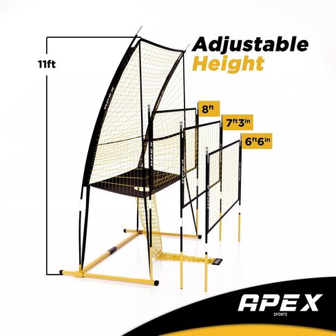 Apex Sports Volleyball Training Net System - Sturdy, Adjustable, and Portable | Improve Accuracy, Technique, and Skills | Ideal for Indoor/Outdoor Use | Easy Assembly & Storage | in Saudi Arabia