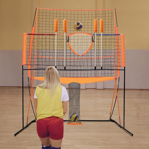 محطة شبكة تدريب الكرة الطائرة، مجموعة شبكة تدريب الكرة الطائرة القائمة بذاتها مع إرجاع الكرة، التقاط التمرير، حاجز رباعي ونظام المنطقة، تدريبات الضرب والتقديم، مثالية للتدريب الجماعي أو الفردي in Kuwait