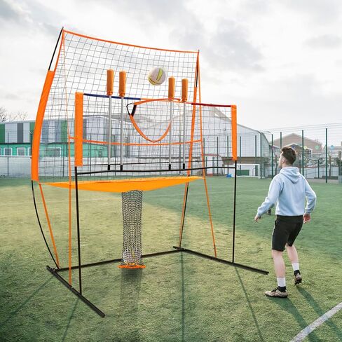 محطة شبكة تدريب الكرة الطائرة، مجموعة شبكة تدريب الكرة الطائرة القائمة بذاتها مع إرجاع الكرة، التقاط التمرير، حاجز رباعي ونظام المنطقة، تدريبات الضرب والتقديم، مثالية للتدريب الجماعي أو الفردي in Kuwait
