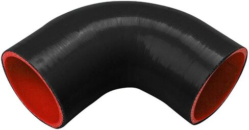 Universal Turbo Intercooler Aluminum Pipe Piping and Silicone Hose Kit w/Stainless Steel T-Clamps(3inch,Black&Red) in Saudi Arabia