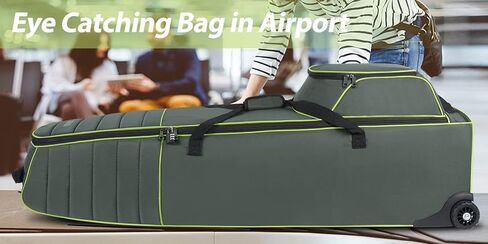 حقيبة سفر YOREPEK للجولف لشركات الطيران مع عجلة، حقيبة سفر مبطنة حول الجزء العلوي لحماية النوادي، أغطية سفر للجولف شديدة التحمل مقاومة للماء 900D مع 3 جيوب كبيرة للأحذية والإكسسوارات in Kuwait