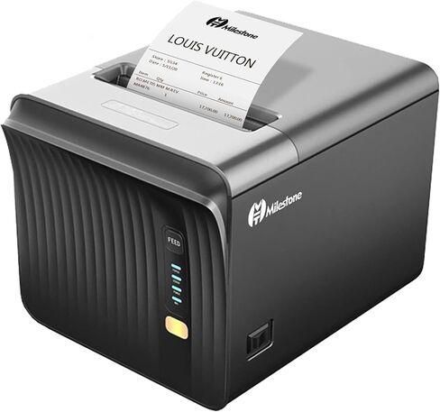 Thermal Receipt Printer 80mm POS Portable Restaurant Kitchen Printer with USB Serial Ethernet LAN for Mac Windows Support Cash Drawer in Kuwait