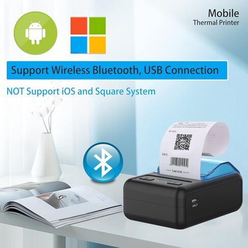Meihengtong Bluetooth Receipt Printer Thermal Portable Wireless POS Printer for Small Business 58mm Mini Mobile Ticket Printer for Android & Windows in Kuwait