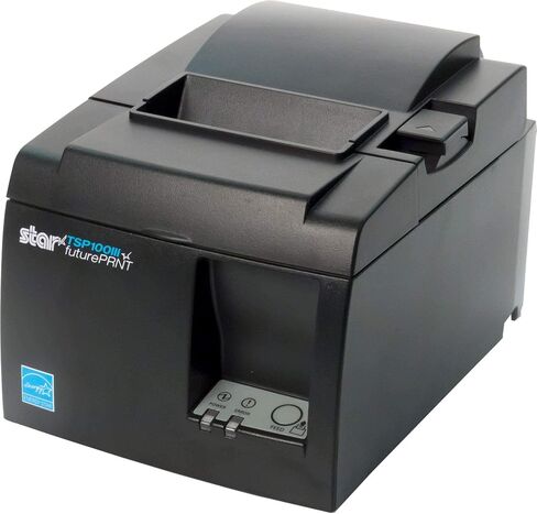 طابعة الإيصالات الحرارية بتقنية البلوتوث TSP143IIIBi من Star Micronics لأجهزة iOS وAndroid وWindows مع قاطع تلقائي ومصدر طاقة داخلي - رمادي (متجدد) in Saudi Arabia