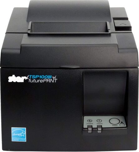 طابعة الإيصالات الحرارية بتقنية البلوتوث TSP143IIIBi من Star Micronics لأجهزة iOS وAndroid وWindows مع قاطع تلقائي ومصدر طاقة داخلي - رمادي (متجدد) in Saudi Arabia