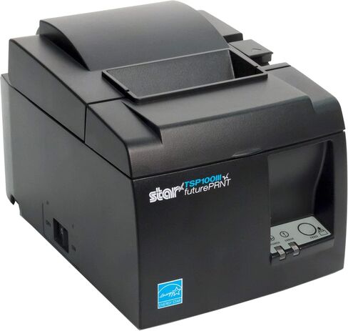 طابعة الإيصالات الحرارية بتقنية البلوتوث TSP143IIIBi من Star Micronics لأجهزة iOS وAndroid وWindows مع قاطع تلقائي ومصدر طاقة داخلي - رمادي (متجدد) in Saudi Arabia