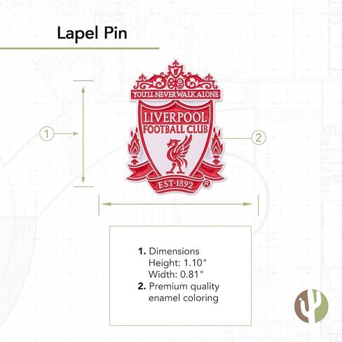 ديزرت كاكتوس ليفربول إف سي دبابيس طية صدر السترة لكرة القدم وشعار الدوري الإنجليزي الممتاز مصنوعة من المعدن (دبوس A) in Saudi Arabia
