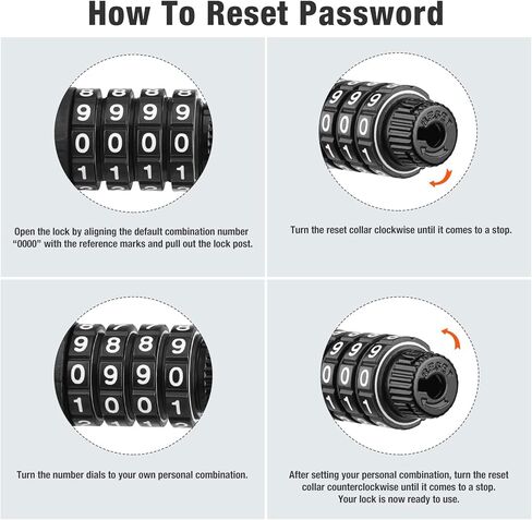 كابل قفل الدراجة ValueMax 4FT، رموز مجموعة قابلة لإعادة الضبط مكونة من 4 أرقام، مع دعامة تثبيت آمنة، للدراجة/السكوتر/الباب الزجاجي in Kuwait