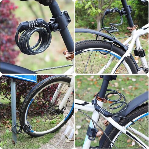 كابل قفل الدراجة ValueMax 4FT، رموز مجموعة قابلة لإعادة الضبط مكونة من 4 أرقام، مع دعامة تثبيت آمنة، للدراجة/السكوتر/الباب الزجاجي in Kuwait