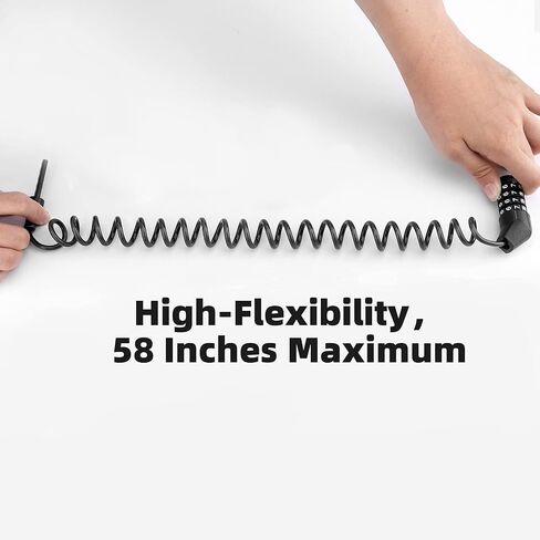 ROCKBROS Motorcycle Helmet Lock Bike Cable Lock Lightweight Bike Lock Combination Small Bicycle Lock Resettable Bike Wheel Lock for Strollers, Luggage in Saudi Arabia