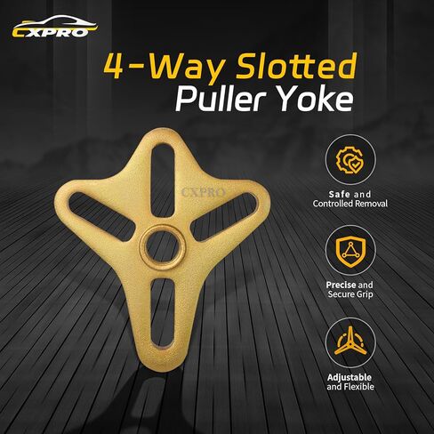 Steering Wheel Puller, 46 Pieces Harmonic Balancer Puller Set, Flywheel Puller, Crankshaft Pulley Removal Tool, Compatible with Trucks, Cars, SUVs in Kuwait