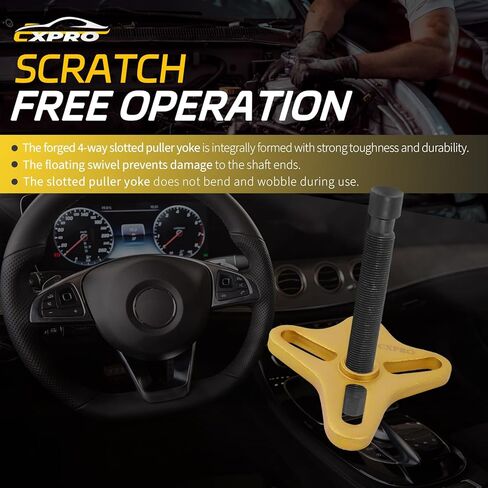 Steering Wheel Puller, 46 Pieces Harmonic Balancer Puller Set, Flywheel Puller, Crankshaft Pulley Removal Tool, Compatible with Trucks, Cars, SUVs in Kuwait