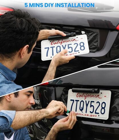 كاميرا احتياطية لاسلكية AUTO-VOX TW1 مع شاشة 5 بوصات، تركيب لمدة 5 دقائق بدون أسلاك ولا حفر، نظام قابل لإعادة الشحن، كاميرا مزدوجة IP68 مقاومة للماء أنظمة الكاميرا الاحتياطية للشاحنات والسيارات وسيارات الدفع الرباعي والشاحنات الصغيرة. in Kuwait