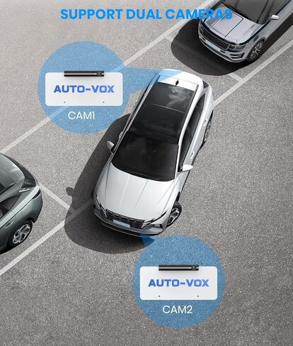 كاميرا احتياطية لاسلكية AUTO-VOX TW1 مع شاشة 5 بوصات، تركيب لمدة 5 دقائق بدون أسلاك ولا حفر، نظام قابل لإعادة الشحن، كاميرا مزدوجة IP68 مقاومة للماء أنظمة الكاميرا الاحتياطية للشاحنات والسيارات وسيارات الدفع الرباعي والشاحنات الصغيرة. in Kuwait
