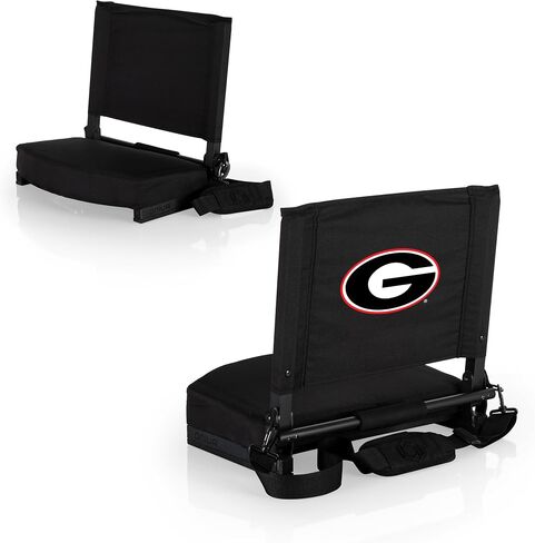 PICNIC TIME NCAA Gridiron Stadium Seat, Lightweight, Portable Folding Chair for Bleachers and Benches, (Black) in Saudi Arabia