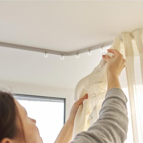 100Pieces Clear Roman Blind Curtain Rings, O-Rings Plastic Rings for Roman Shades,Clear Roman Blind Curtain Rings Cafe Curtain Rings Clear Plastic O Rings Roman Shade Hardware for DIY Blinds,Curtains in Saudi Arabia