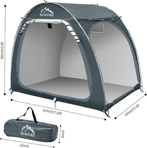 أغطية الدراجات الخارجية خيمة تخزين، غطاء تخزين محمول للدراجات، قابل للطي 210D PU4000 مقاوم للماء من قماش أكسفورد مأوى للدراجات 2-3 دراجات in Kuwait