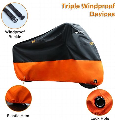 Bike Cover for 1 or 2 Bikes Outdoor Waterproof Bicycle Covers Rain Sun UV Dust Wind Proof with Storage Bag, 420D Heavy Duty Bike Covers for Mountain Road Electric Bike in Saudi Arabia