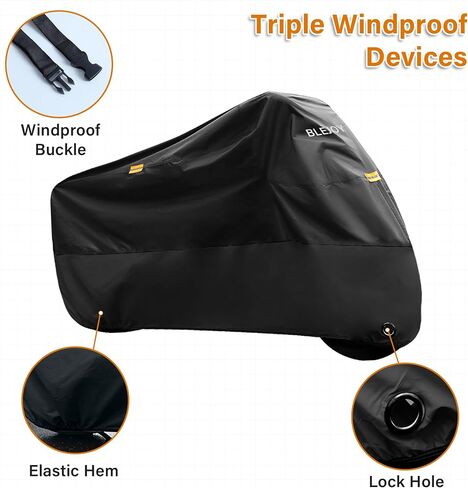 Bike Cover for 1 or 2 Bikes Outdoor Waterproof Bicycle Covers Rain Sun UV Dust Wind Proof with Storage Bag, 420D Heavy Duty Bike Covers for Mountain Road Electric Bike in Saudi Arabia