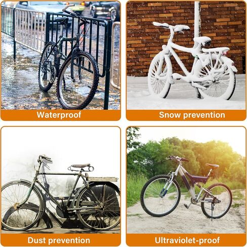 Bike Cover for 1 or 2 Bikes Outdoor Waterproof Bicycle Covers Rain Sun UV Dust Wind Proof with Storage Bag, 420D Heavy Duty Bike Covers for Mountain Road Electric Bike in Saudi Arabia
