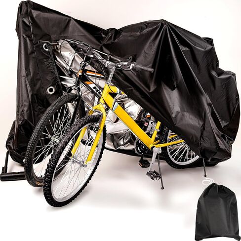 Sigtuna Bike Cover Outdoor Waterproof for 1, 2 or 3 Bikes, Bicycle Covers Rain Sun UV Dust Wind Proof with Lock Hole for Mountain Road Electric Bike (XL) in Kuwait