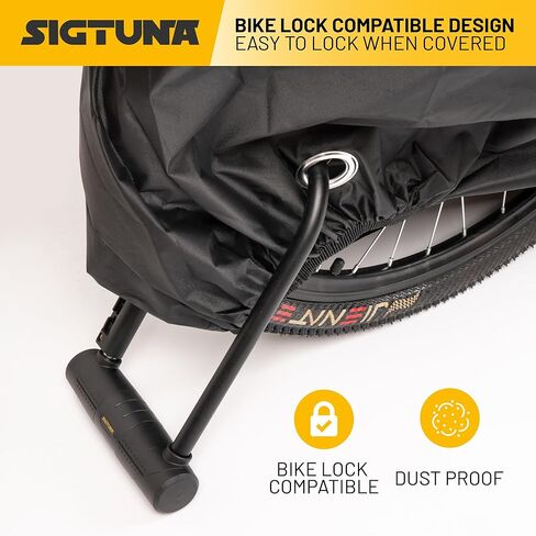 Sigtuna Bike Cover Outdoor Waterproof for 1, 2 or 3 Bikes, Bicycle Covers Rain Sun UV Dust Wind Proof with Lock Hole for Mountain Road Electric Bike (XL) in Kuwait