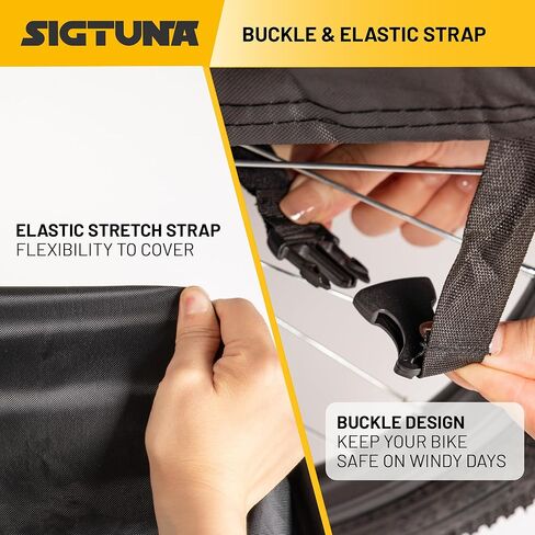 Sigtuna Bike Cover Outdoor Waterproof for 1, 2 or 3 Bikes, Bicycle Covers Rain Sun UV Dust Wind Proof with Lock Hole for Mountain Road Electric Bike (XL) in Kuwait