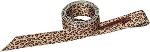 حزام ربطة عنق من البوليستر منقوش من جلد ويفر مع فتحات، 1-3/4 بوصة × 60 بوصة، جلد الفهد in Kuwait